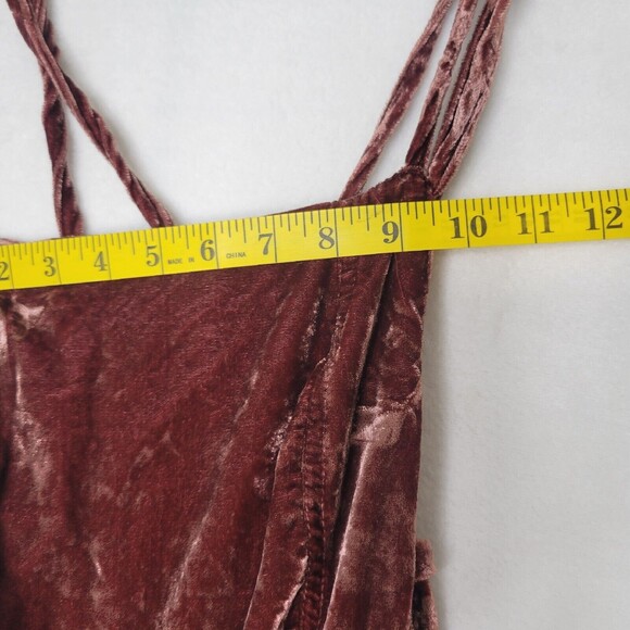 Free People 90’s Forever Overalls Brown Velvet Women's Size XSmall Msrp $168 - Picture 4 of 16